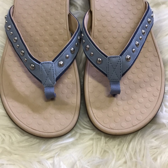Vionic Leather Studded Thong Sandals - Vanessa - Picture 10 of 14